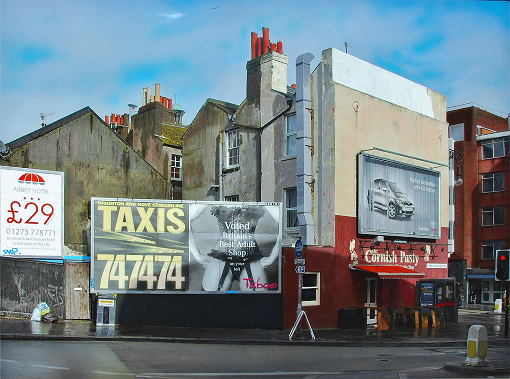 Hyperrealism Painting Gloucester Road by Denis Peterson